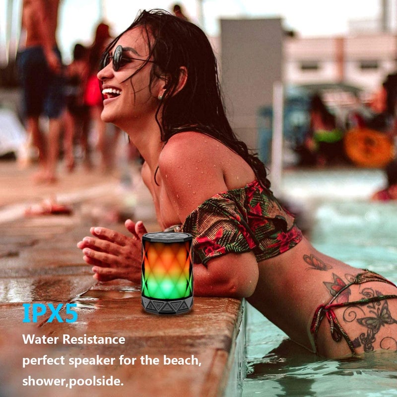 LFS Portable Bluetooth Speakers, Night Light Waterproof, Lightweight Portable Speakers for Travel, Pool, Beach, Biking, Kayak, Gifts for Kids, Women - Image 4